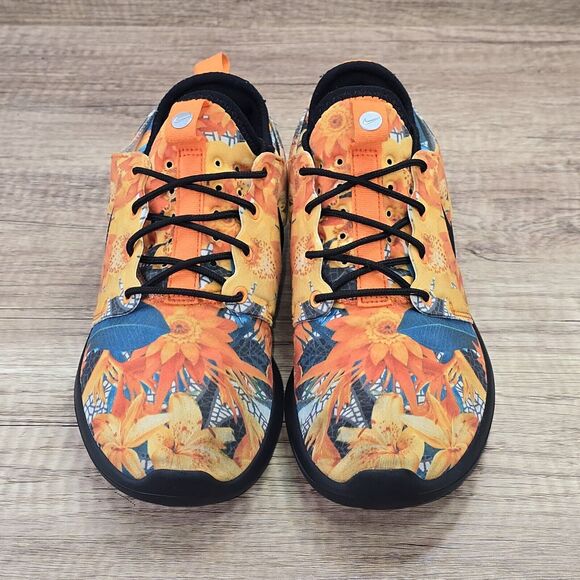 Nike Roshe Two Flyknit ID Women's Sz 7.5 Orange Floral Print Shoes (897153-992) - Picture 2 of 9